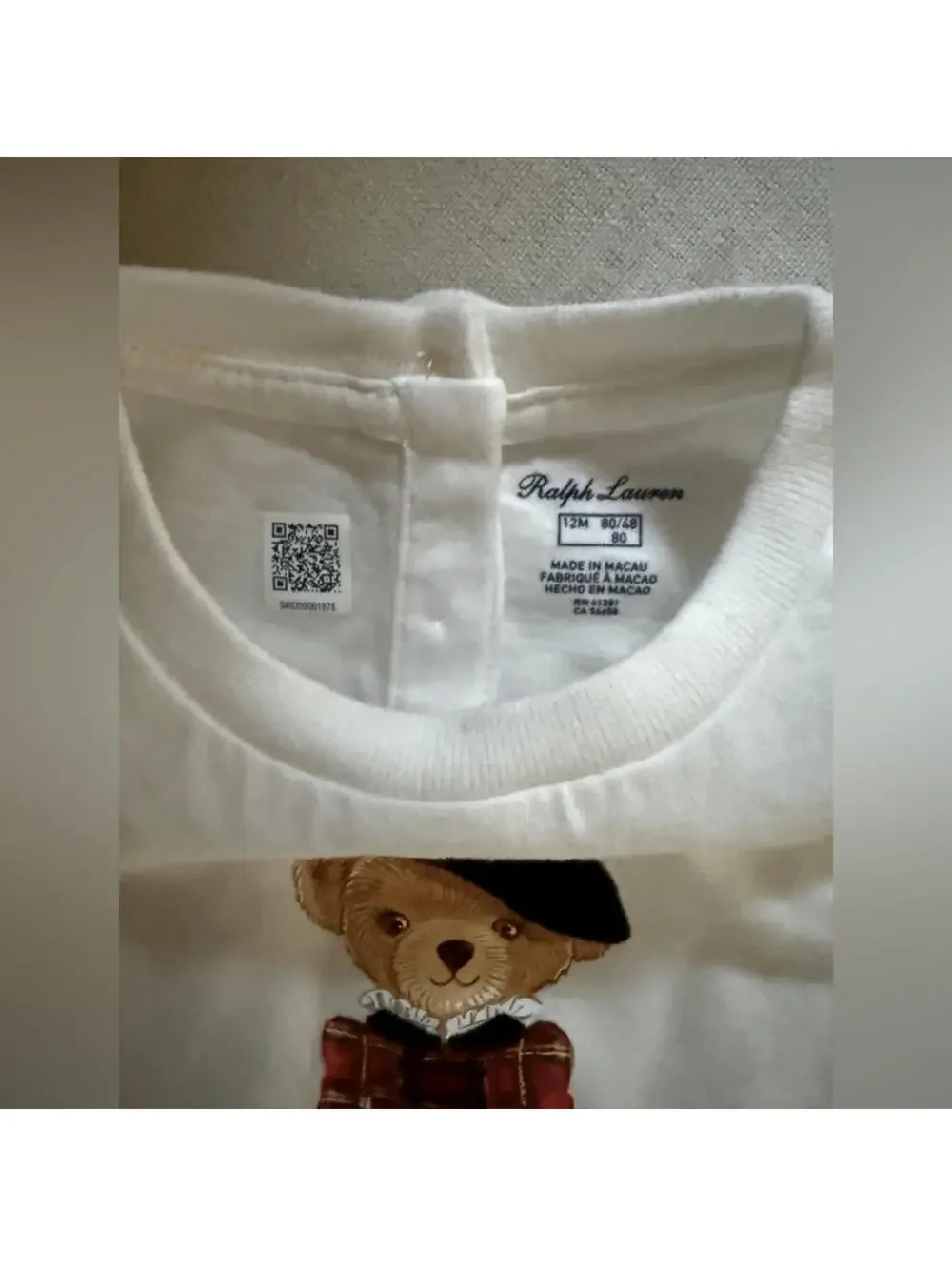 Ralph Lauren Holiday Polo Bear long sleeve tshirt 12 months NWT